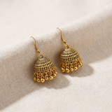Golden Dome Jhumka Earrings