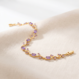 Lavender Gemstone Tulip Bracelet
