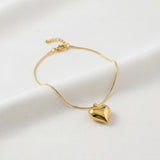 Golden Heart Chain Bracelet