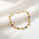 Multicolor Gemstone Tulip Bracelet