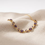 Purple Amethyst Tulip Bracelet