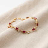 Ruby Red Tulip Bracelet