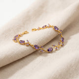 Purple Amethyst Tulip Bracelet