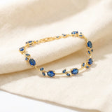 Blue Sapphire Tulip Bracelet