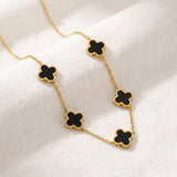 Golden Black Clover Necklace
