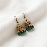 Emerald Green Jhumka Earrings