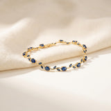 Blue Sapphire Tulip Bracelet