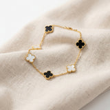 Black & White Clover Bracelet