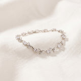 Silver Crystal Tulip Bracelet