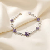 Purple Floral Bracelet