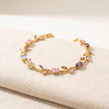Tulip Purple Gold Bracelet