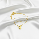 Elegant Heart  Pendant Chain